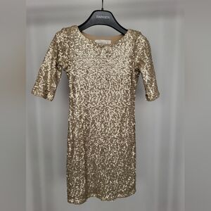 Abercrombie gold sequin XS dress